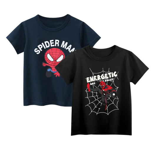 Basic Baby & Kids Navy Blue & Black Energetic Superhero  Baby & Kids Wear