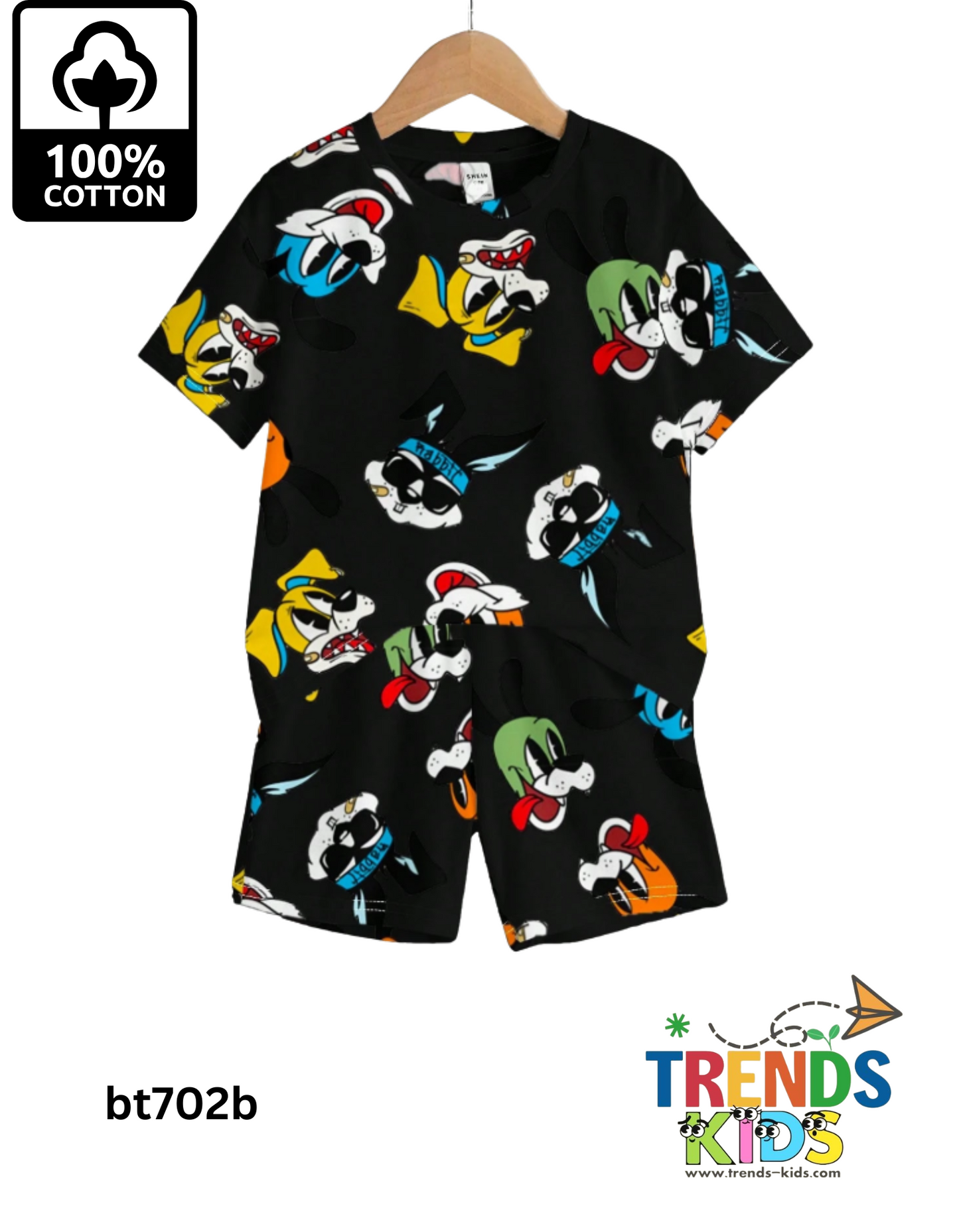 Looney Tunes Print T-Shirt & Pants Set
