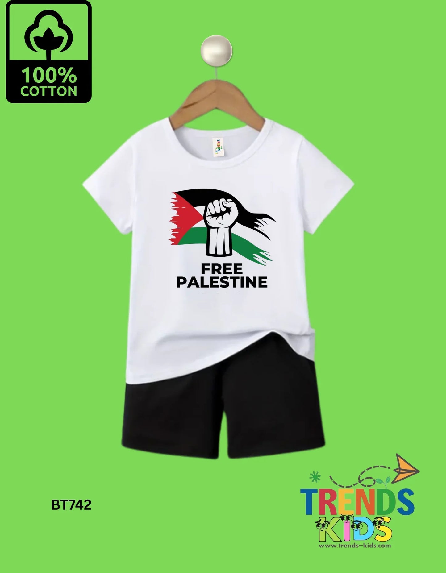 Free Palestine  T-Shirt & Pants Set
