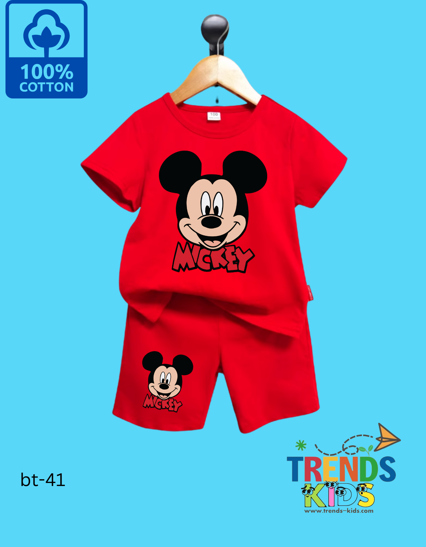 Mickey Mouse Red Set T-Shirt & Pants