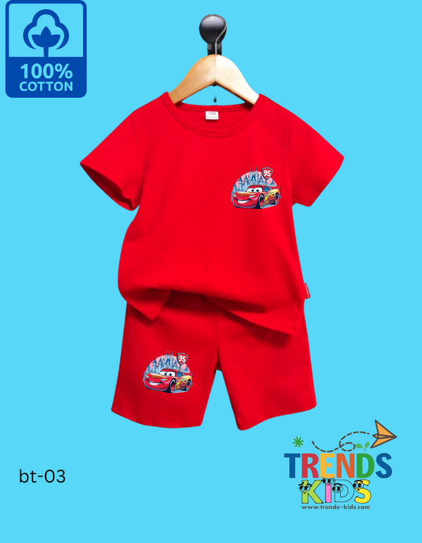 Baby & Kids Super Comfortable Red T-Shirt & Red Pants Set