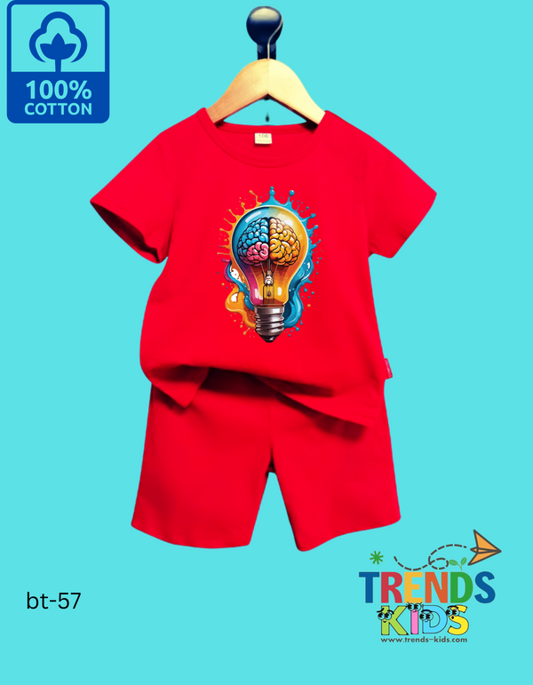 Baby & Kids Super Comfortable Red T-Shirt & Red Pants Set