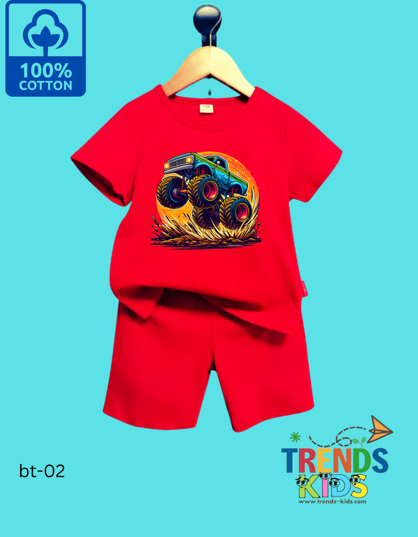 Baby & Kids Super Comfortable Red T-Shirt & Red Pants Set