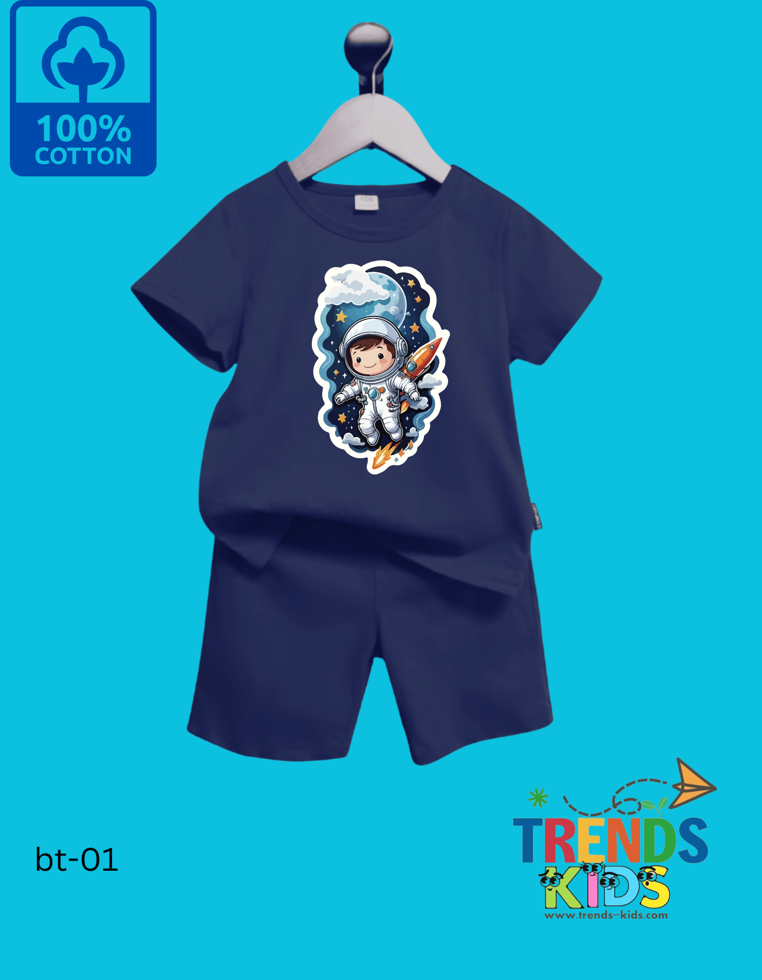 Astronauta  T-Shirt &  Pants NavyBlu Set
