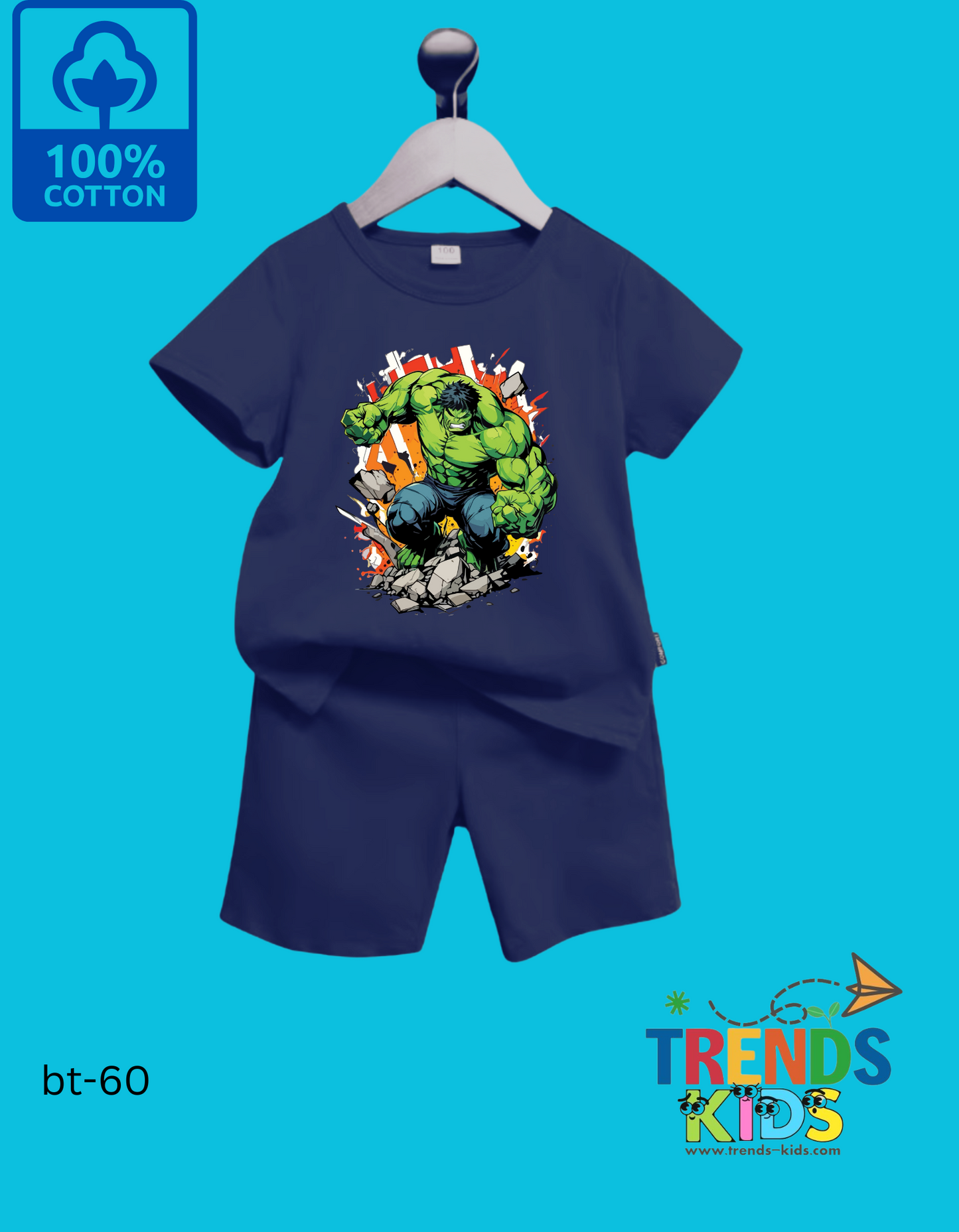 Hulk Builder T-Shirt & Pants NavyBlu Set