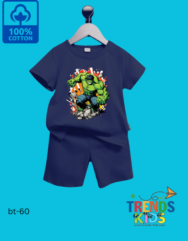 Baby & Kids Super Comfortable Navy Blue T-Shirt & Navy Blue Pants Set