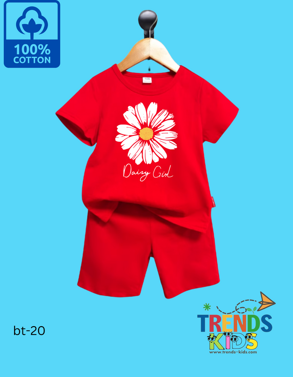 Baby & Kids Super Comfortable Red T-Shirt & Red Pants Set