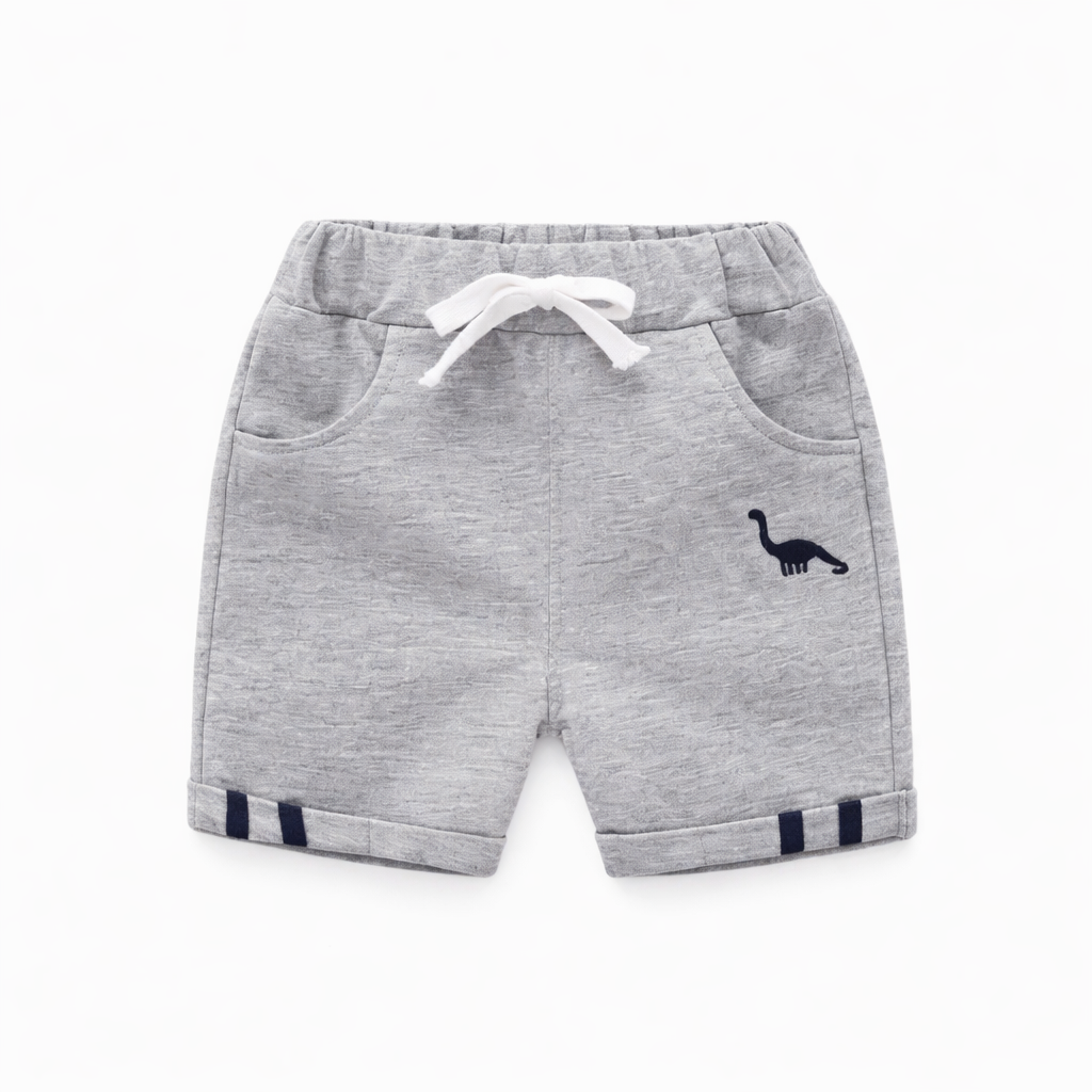 Premium Grey Terry Cotton Kids Shorts – 300+ GSM | Soft & Durable