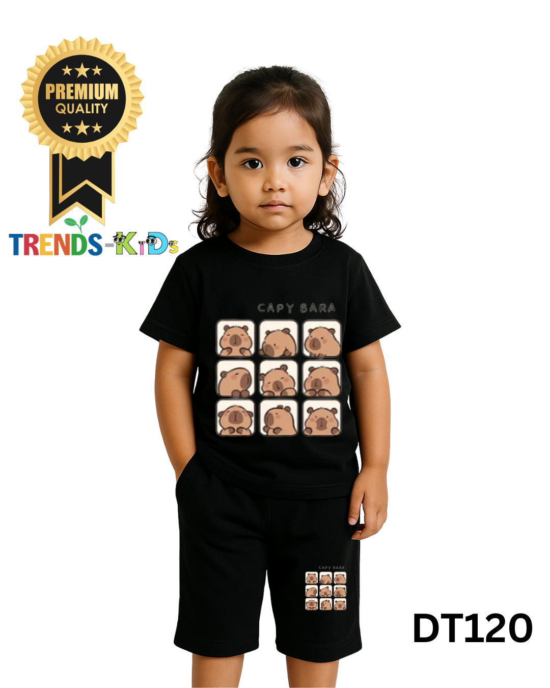 Kids Cotton T-Shirt & Shorts Set for Summer