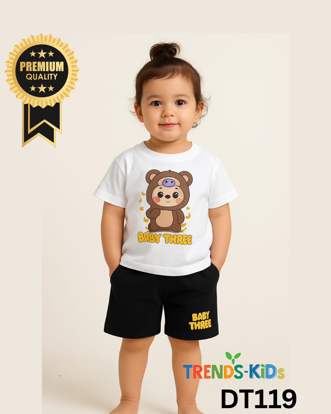 Stylish Cotton T-Shirt & Shorts Set for Kids