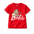 Premium Fashion Doll Style T-Shirt – Red Cotton Girls Tee DTRRB
