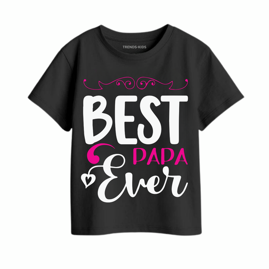 Premium T-Shirt Baby & Kids Best Papa Ever – Kids Premium Cotton T-Shirt
