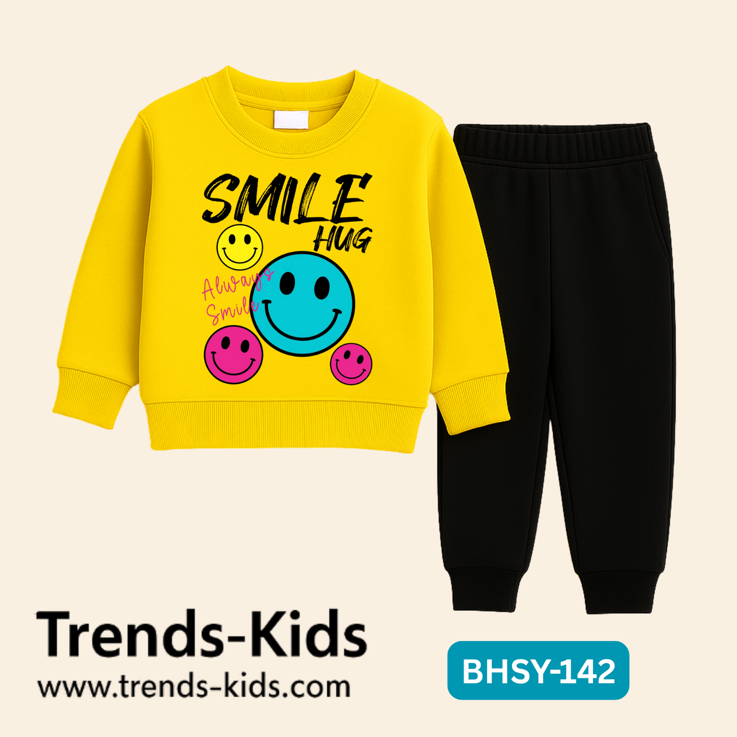 😀 Smile Hug Kids Sweatshirt & Jogger Set