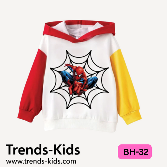 Spider Kids Hooded – Kids White Winter