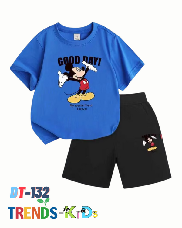 Trendy Mickey Mouse Kids' Outfit – Premium T-Shirt & Shorts