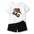 Premium Kids “DAD” Print T-Shirt (White) – Soft Cotton | TS-PRM-DAD