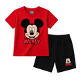 Cotton Red T-Shirt for Baby & Kids Summer Wear| ST-MIC-RED-BLK