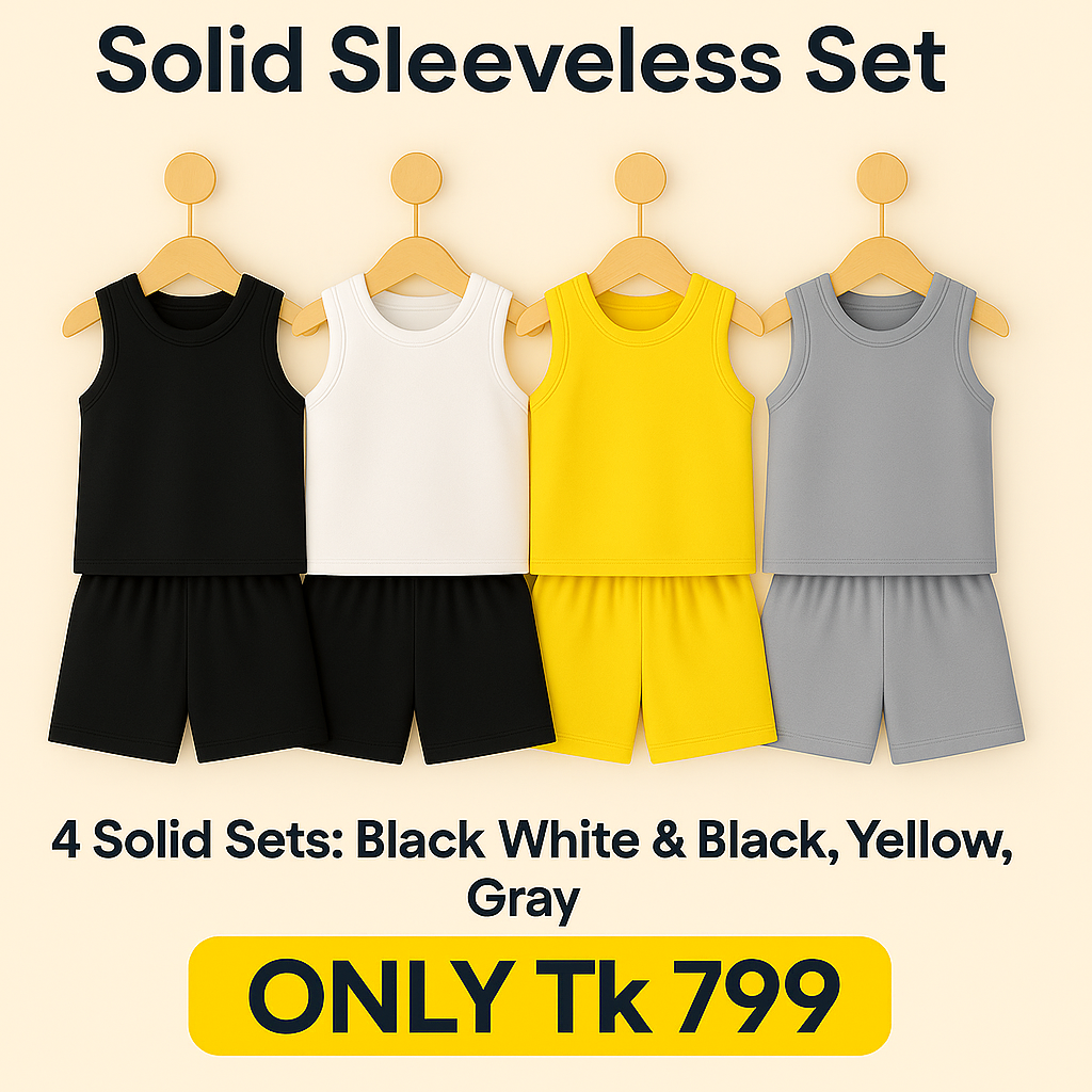 4-Pack Sleeveless Tee & Pant Combo