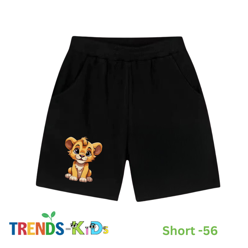 Soft Cotton Baby Black Shorts with Pocket