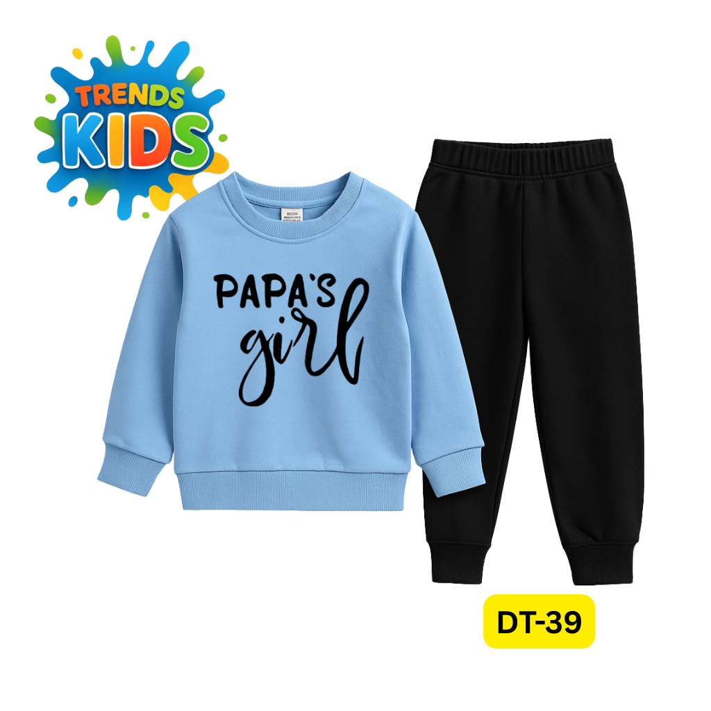 Papa’s Girl Kids Winter Sweatshirt & Jogger Set