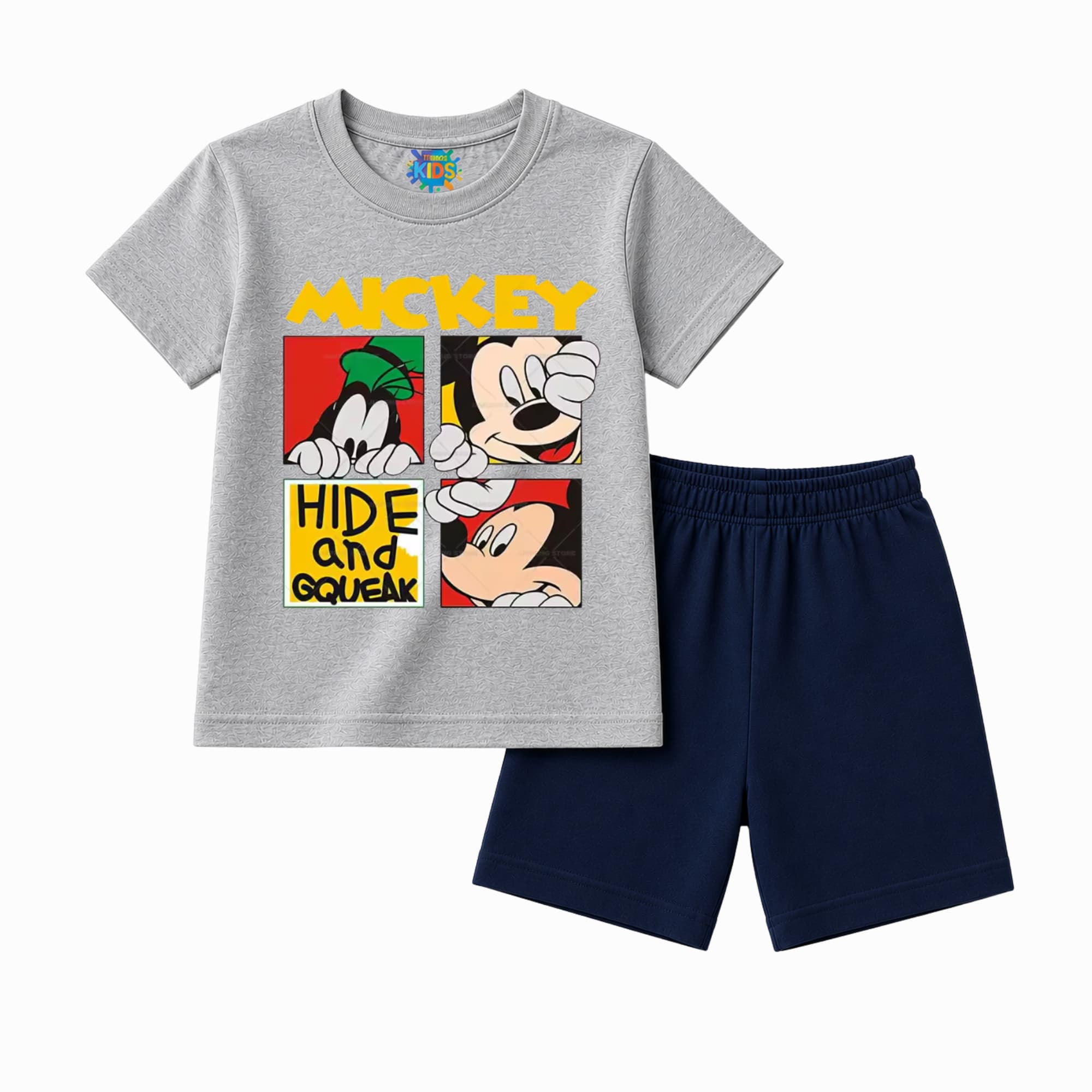 Round Neck Half Sleeve T-shirt & Short Latest Summer Clothing Sets