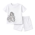 Princess Girls T-Shirt & Shorts Set – Premium Soft Cotton Kids Summer Outfit
