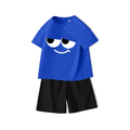 Premium Kids Cartoon Face Cotton T-Shirt & Shorts Set