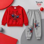 Kids Premium Sweatshirt & Jogger Set – Red & Grey | Trends-Kids  SBRJPG