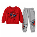 Kids red sweatshirt and grey jogger set from Trends-Kids