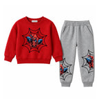 Kids red sweatshirt and grey jogger set from Trends-Kids