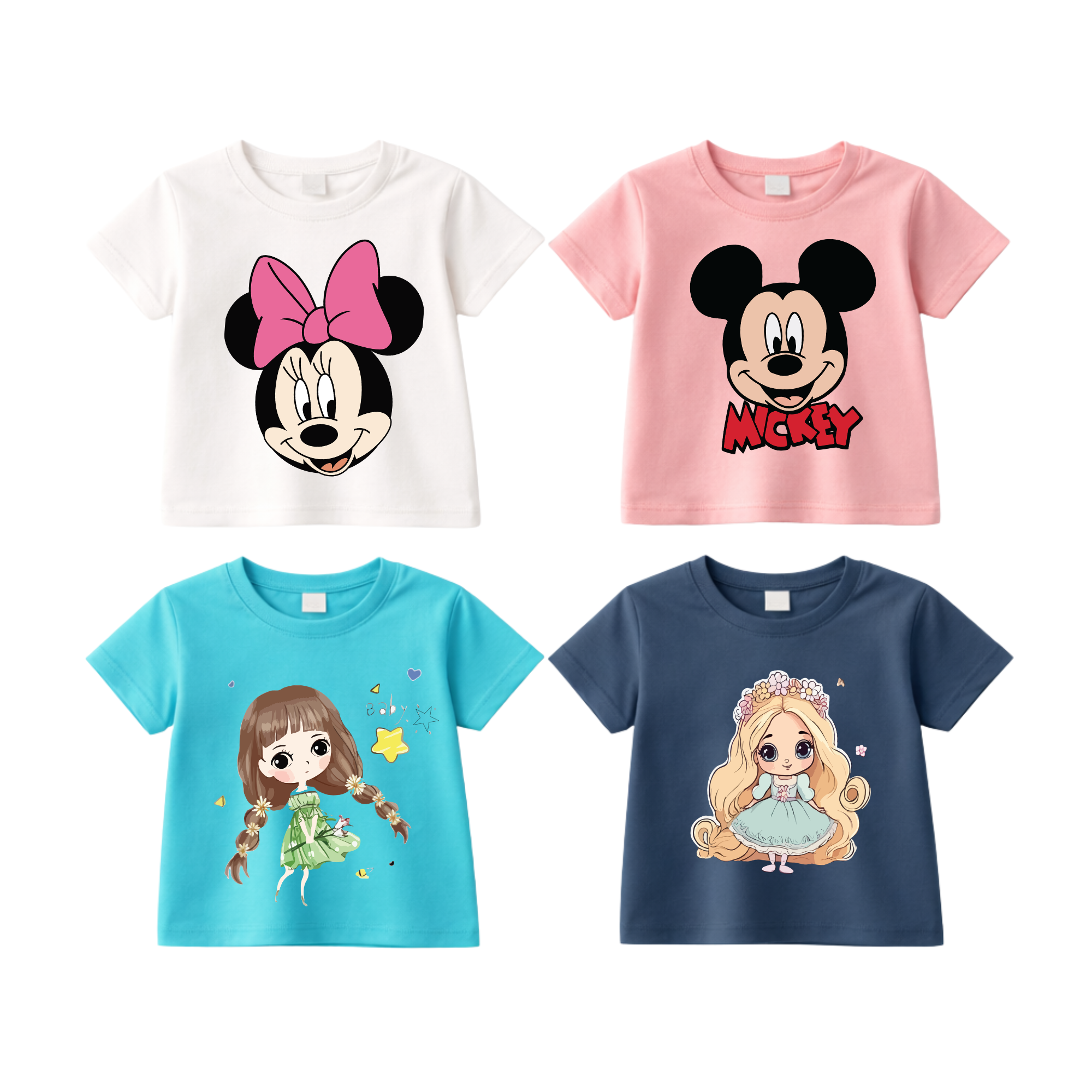 Girls Cartoon Printed Cotton T-Shirt – Cute Kids Summer Top | Trends-Kids