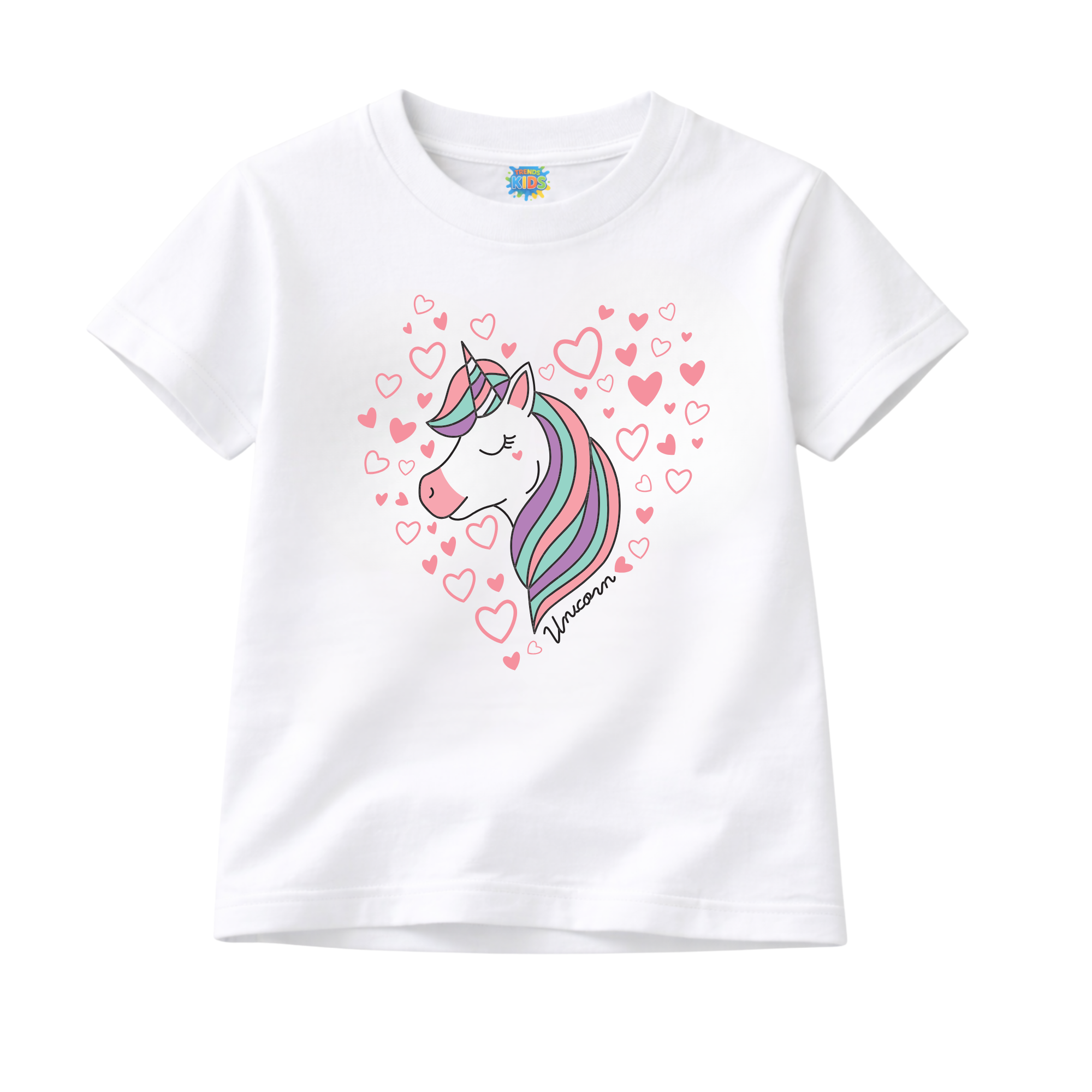 Cute Unicorn Girls T-Shirt – Premium Soft Cotton Kids Tee