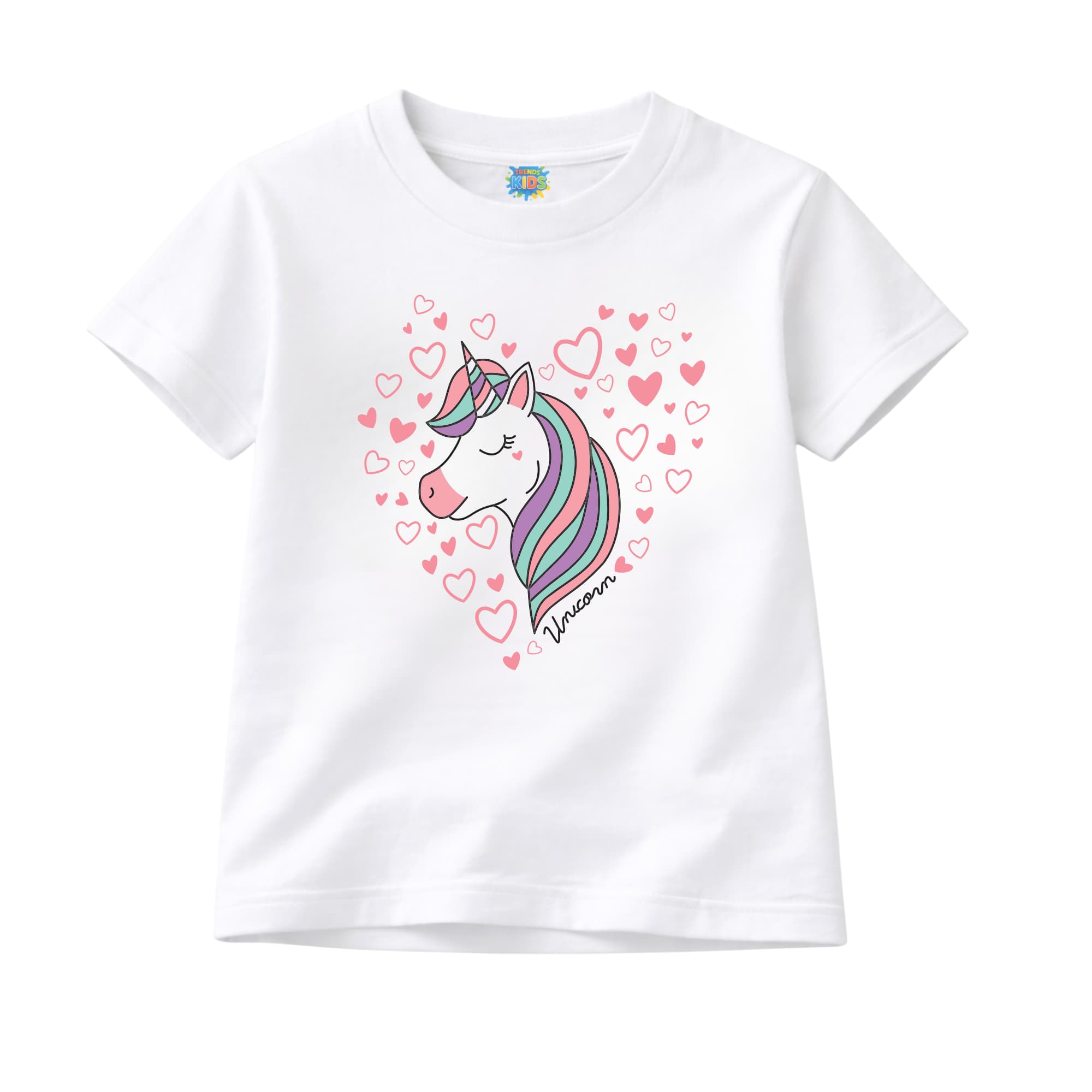 Cute Unicorn Girls T-Shirt – Premium Soft Cotton Kids Tee