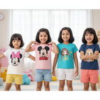 Girls Cartoon Printed Cotton T-Shirt – Cute Kids Summer Top | Trends-Kids