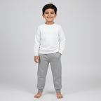 Gray Joggers for Kids – Soft Winter Fleece Pants (6M–6Y)