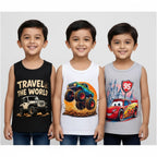 Monster Truck, Racing  & Off-Road Adventure Tank Tops 3-Pack | TT3C-CAR-MIX