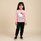 Doll Kids Boys & Girls Pink Sweater And Trousers Black  Two-Piece Sets