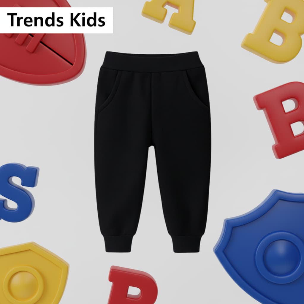 Black Joggers Pants Kids Boys & Girls