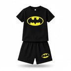 Kids Stylish Look Cotton T-Shirt – & Shorts Set Black Graphic Tee TSBB