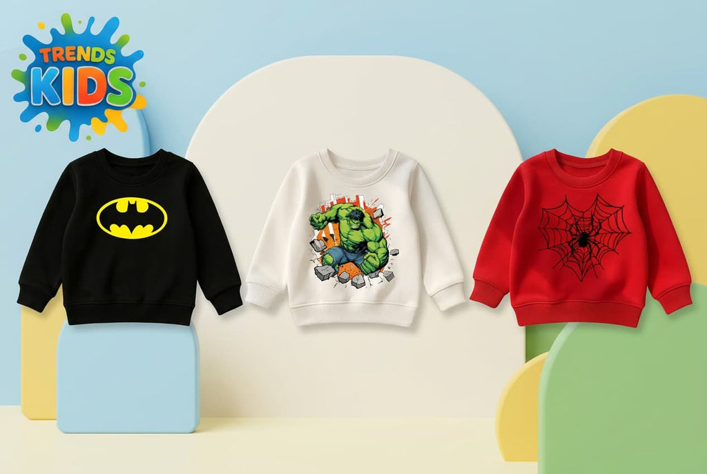 Baby and Kids– Trends-Kids Sweatshirt -Red White Black Combo 3