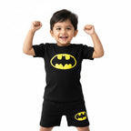Kids Stylish Look Cotton T-Shirt – & Shorts Set Black Graphic Tee TSBB