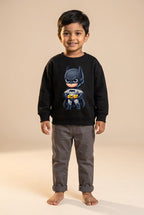 Kids – perfect for winter Boys & Girls Black Cotton Sweatshirt