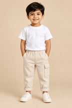 Beige/Cream Cargo Pants – Style Mobile Pockets | Trends-Kids