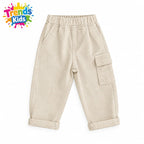 Beige/Cream Cargo Pants – Style Mobile Pockets | Trends-Kids