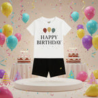 Happy Birthday Kids T-Shirt & Shorts Set | Soft Cotton DT13