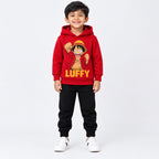 Luffy  Cartoon Hoodie Set Kids'  Boys & Girls Two-Piece Sets