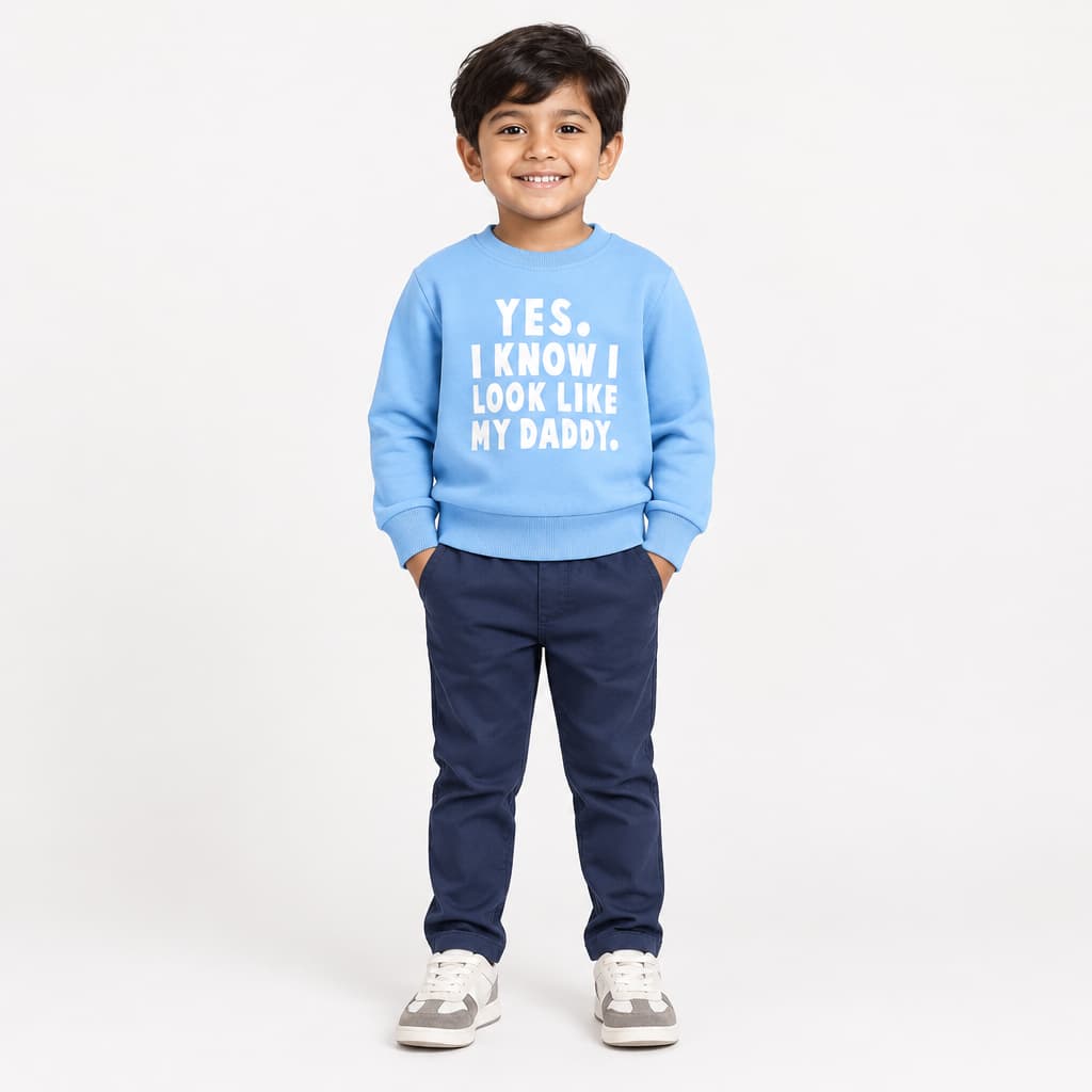 I KNOW I LOOK LIKE MY DADDY Sweatshirt | Royal Blue  Sweatshirt