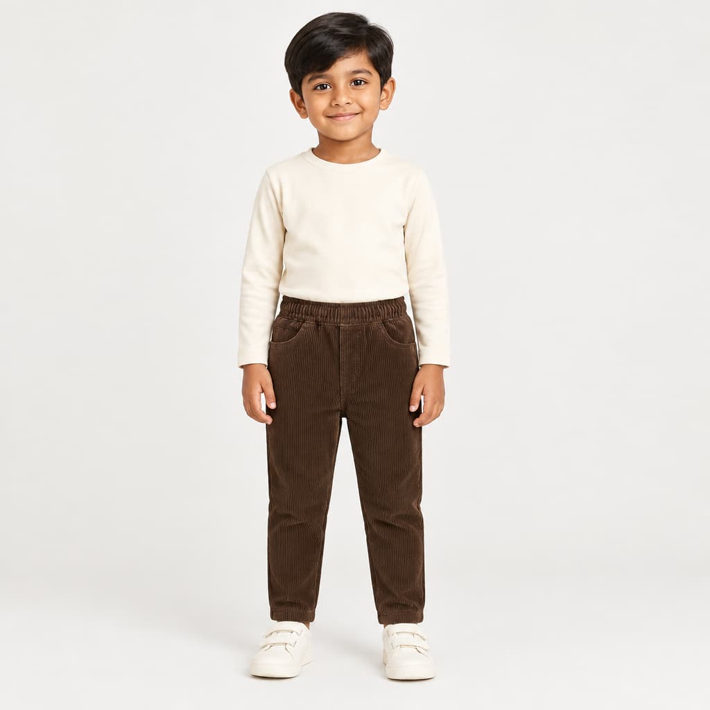 Corduroy Barrel-Leg Pants for Baby Pants | Trends-Kids