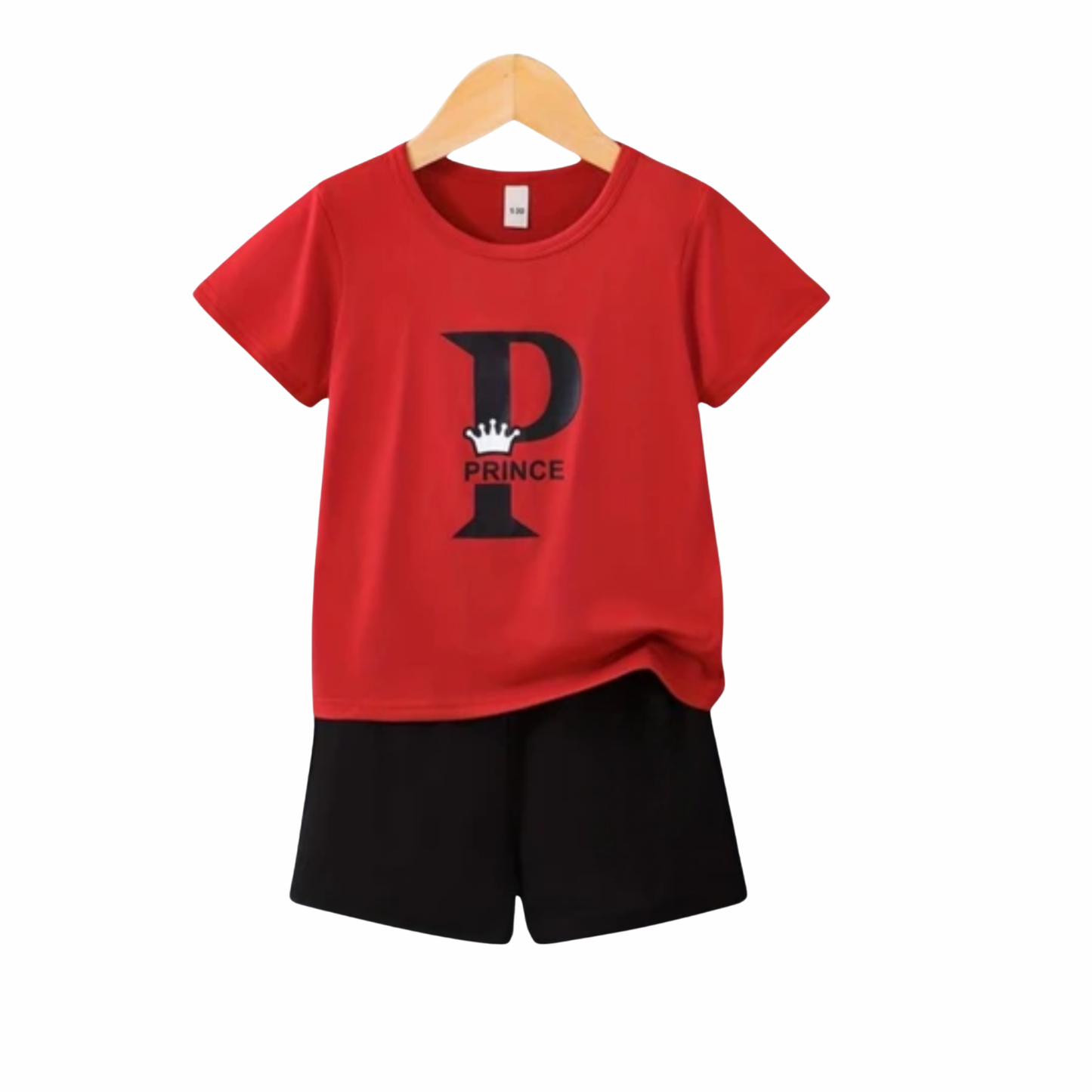 Stylish Co-Ord Set for Baby & Kids Bold Red T-Shirt + classic Black Shorts