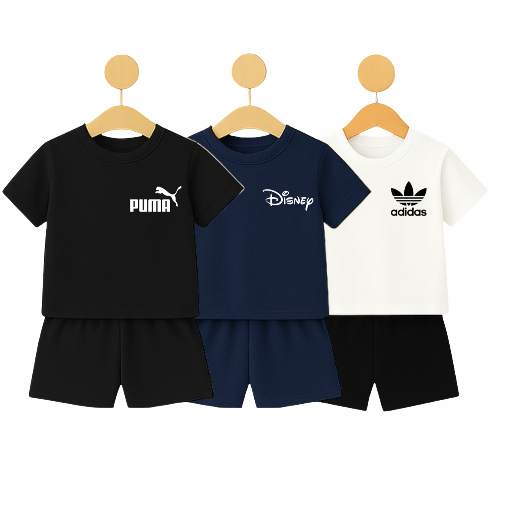 TRENDS KIDS Logo-Style Cotton T-Shirt & Shorts Set